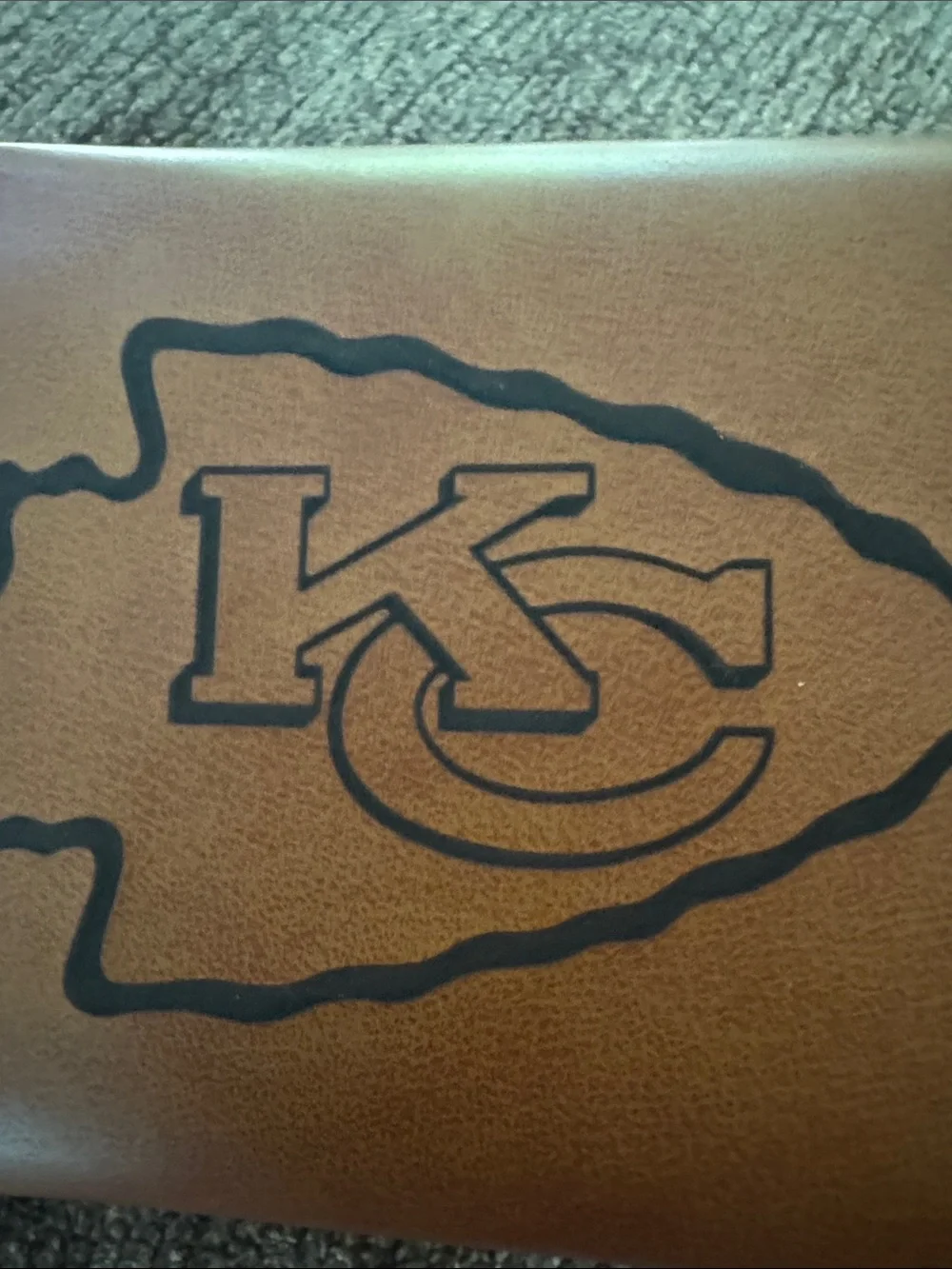Brown Leather KC Logo Bifold Card & Key Holder